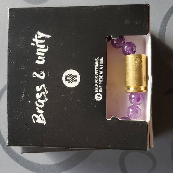 Brass and Unity Beaded Bracelet - Picture 1 of 2